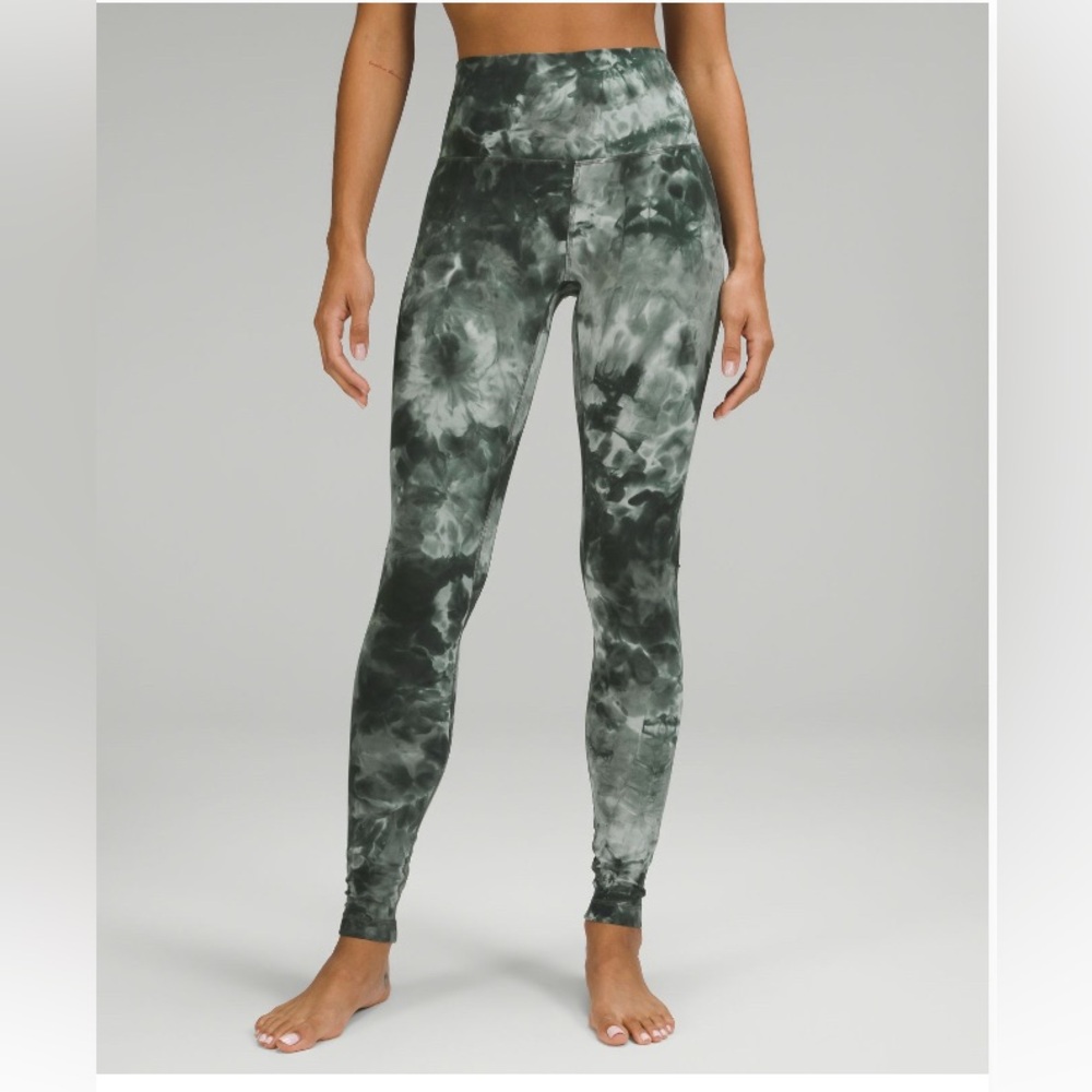 lululemon athletica Green Tie-Dye Leggings